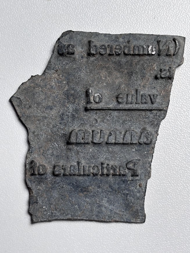 Historical lead seal